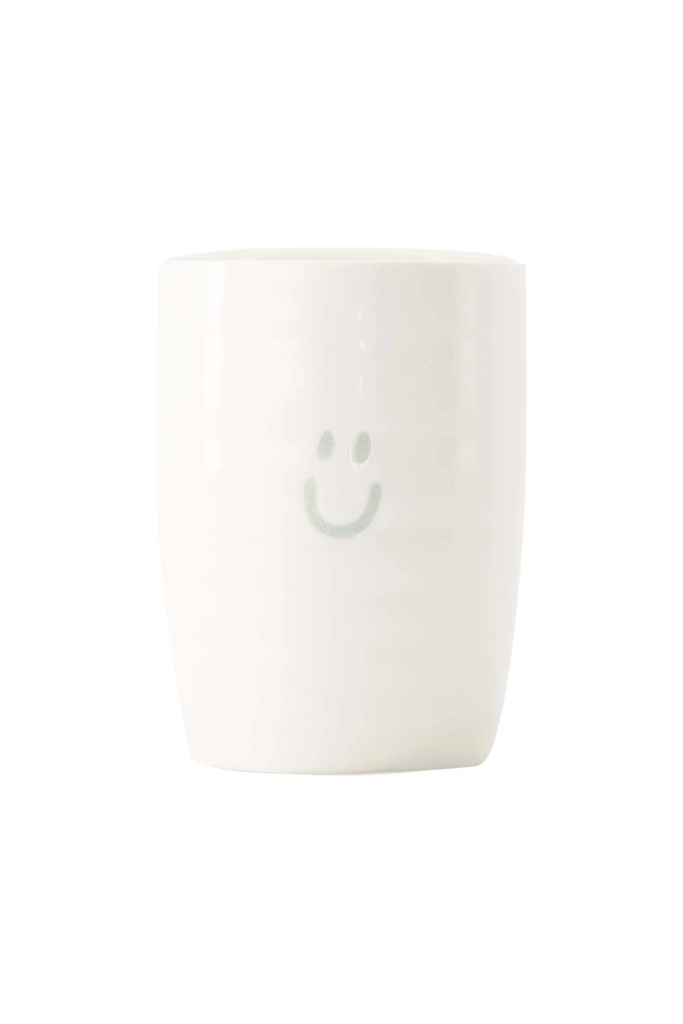 Zusss koffiemok smiley wit/grijsblauw