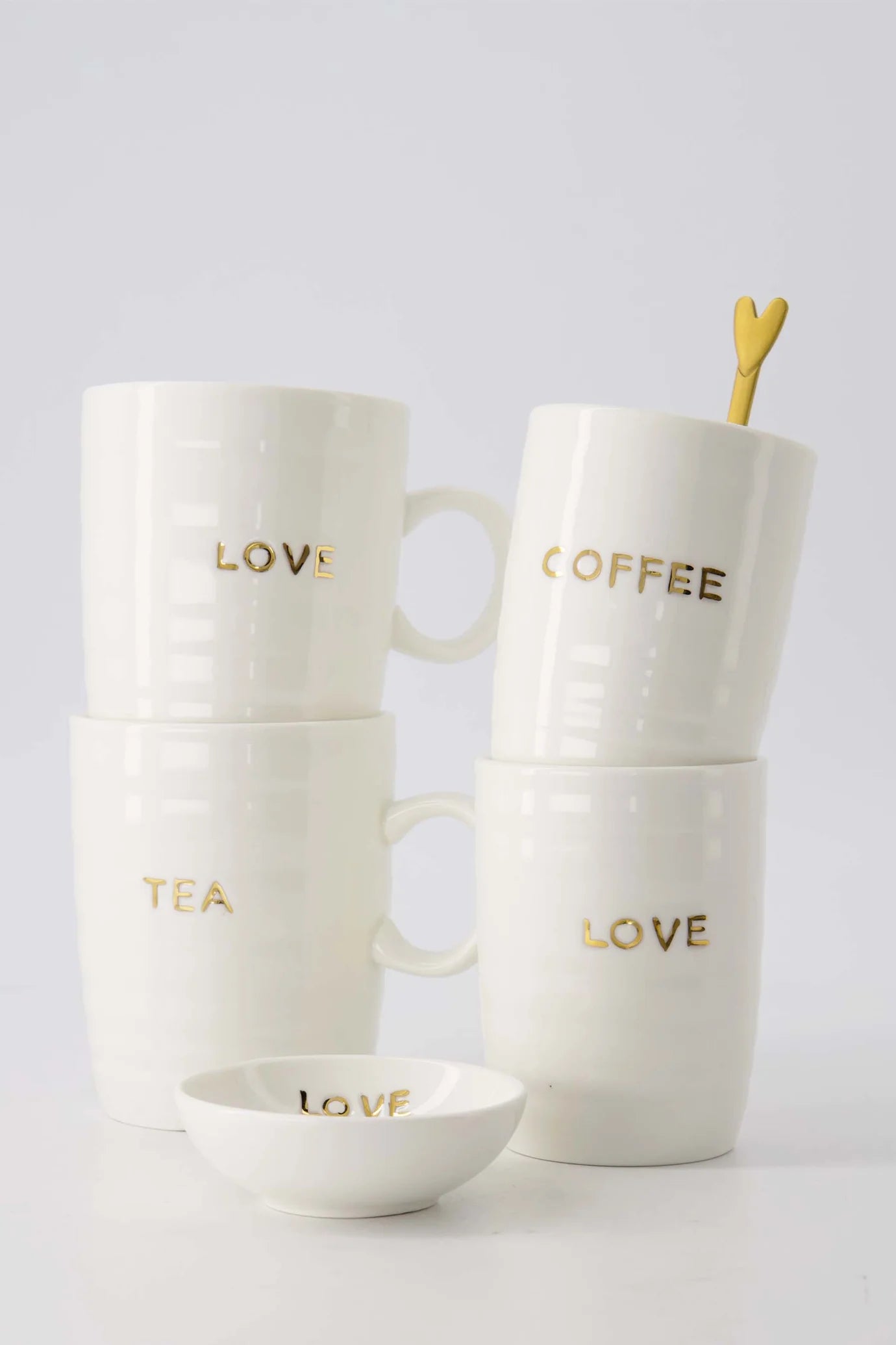 Zusss koffiemok wit - love gouden letters
