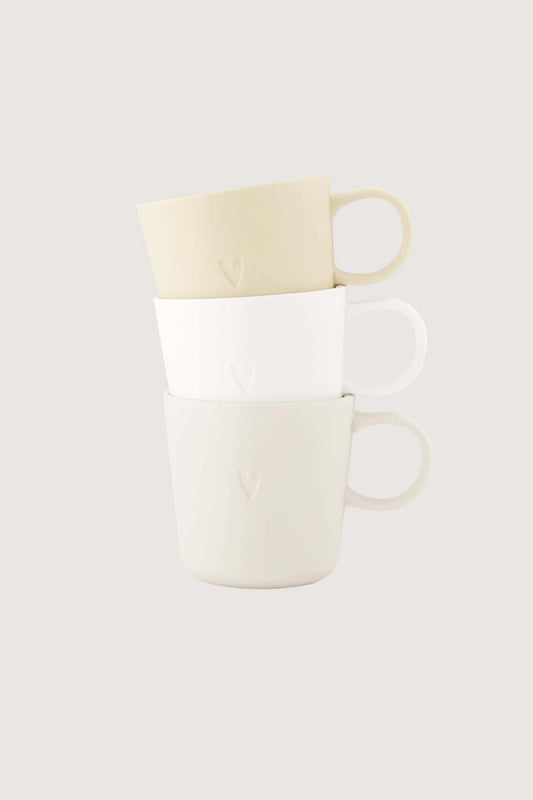 Zusss koffiemok met oor hartje - warm sand