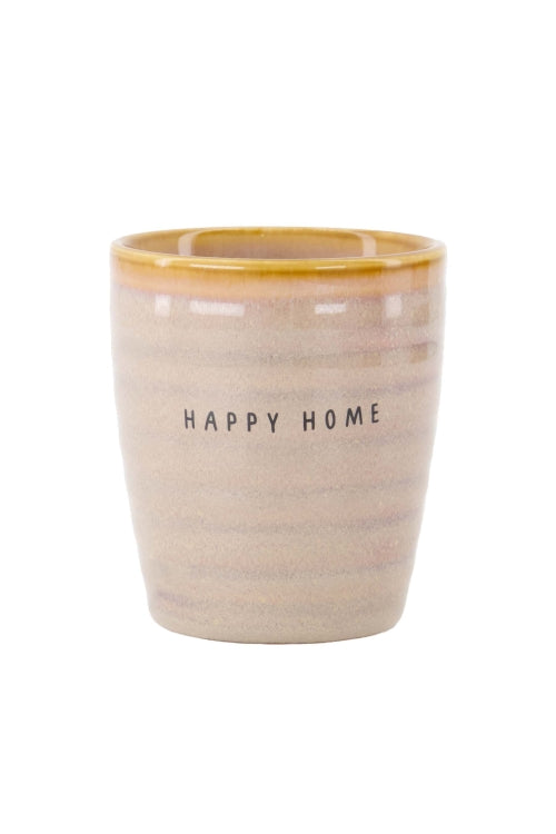 Zusss koffiemok "happy home" creme