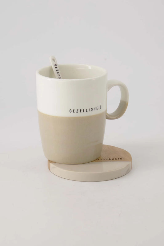 Zusss theemok gezelligheid wit/zand
