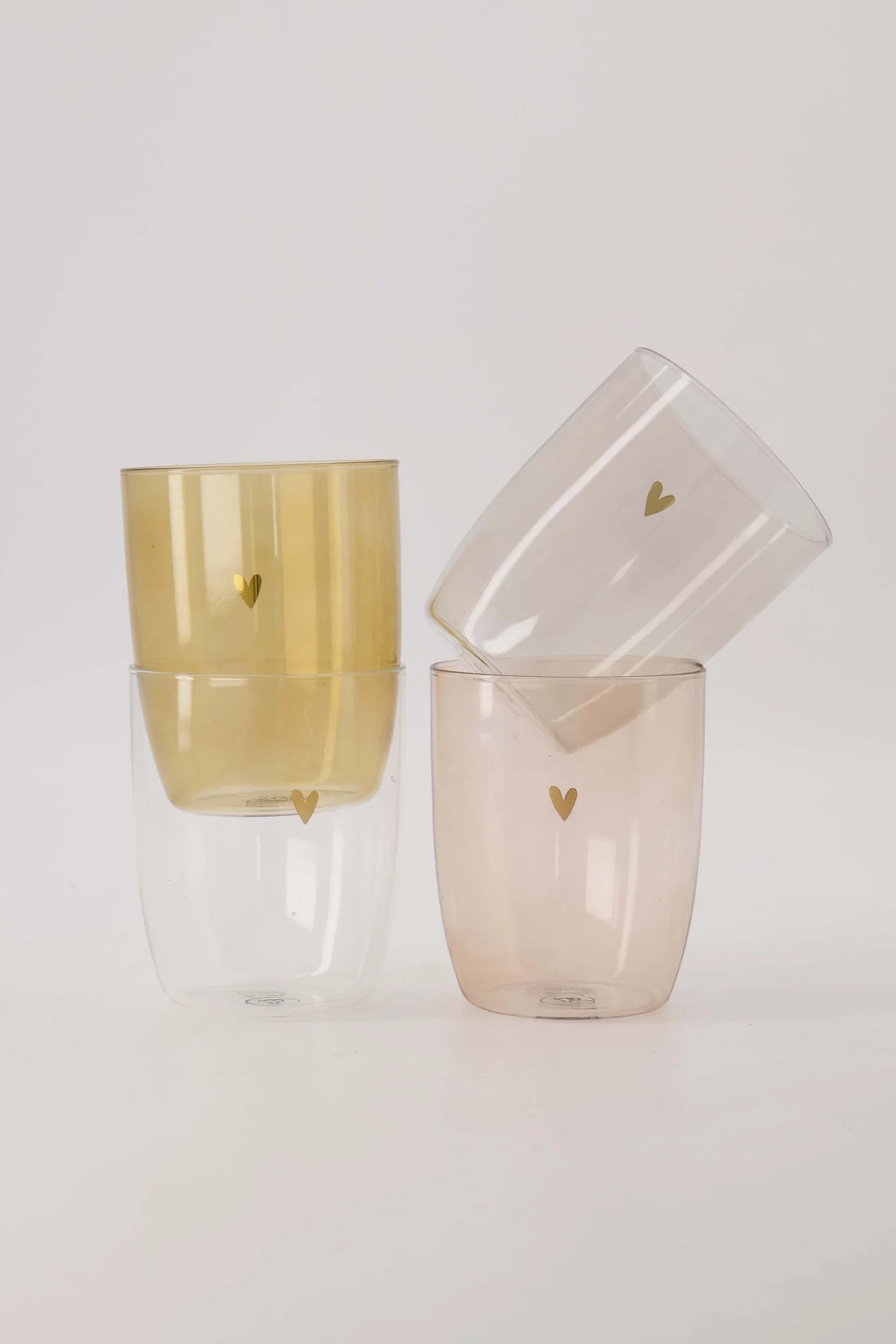 Zusss drinkglas hartje roze