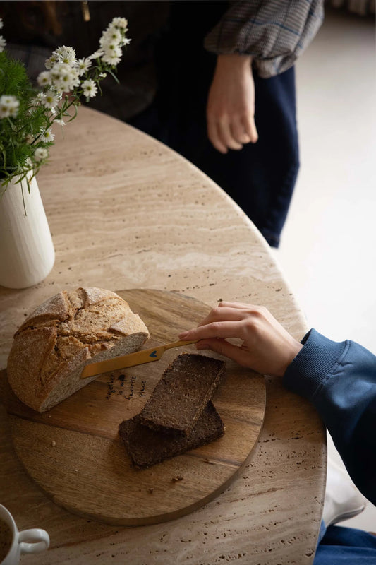 Zusss serveerplank hout rond - together is my favorite place