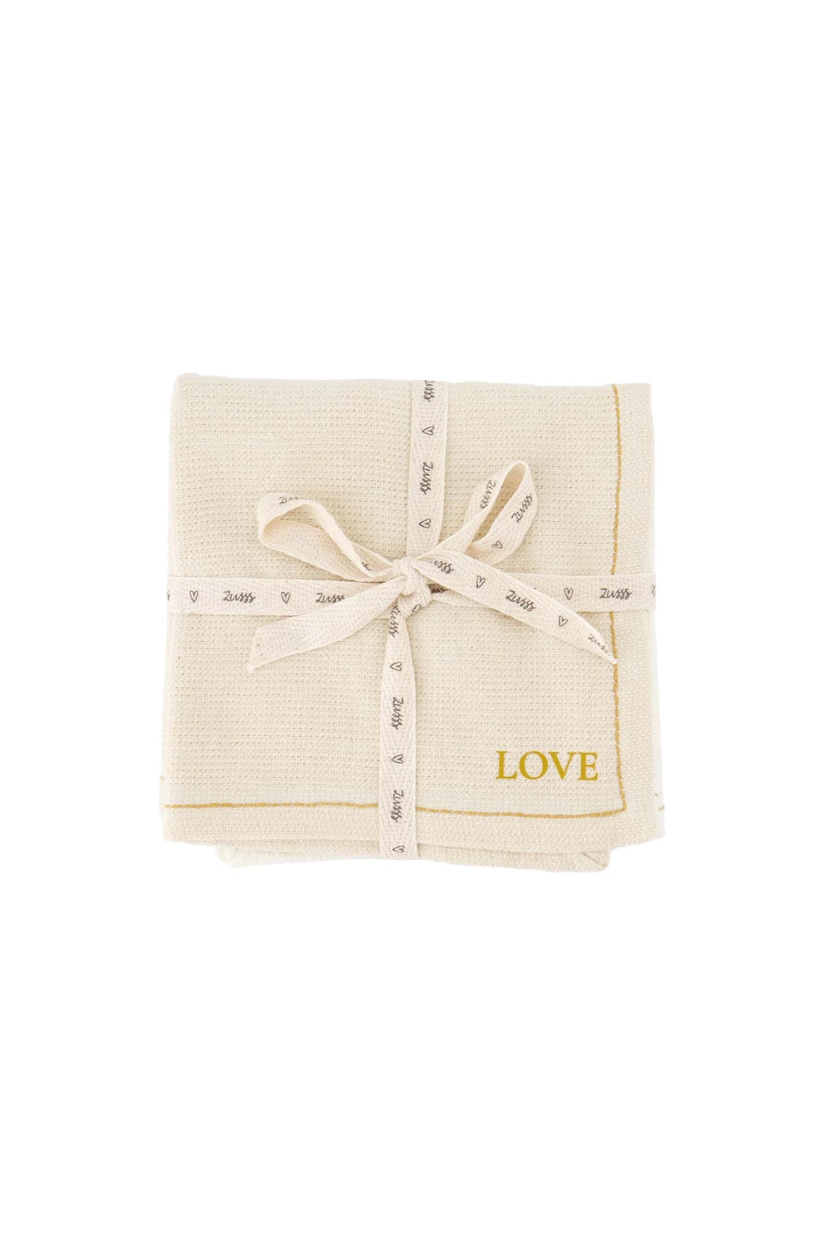 Zusss set van 4 vaatdoekjes love