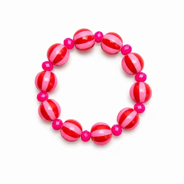Colori Ribelle - Armband red/pink stripe