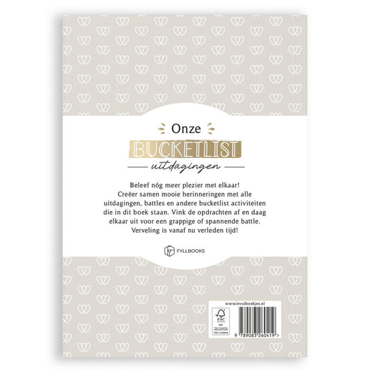 Bucketlist boek - Onze bucketlist uitdagingen 'voor liefdeskoppels'