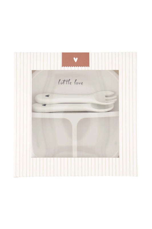 Zusss Eetset Little Love Zand – Siliconen Babyservies