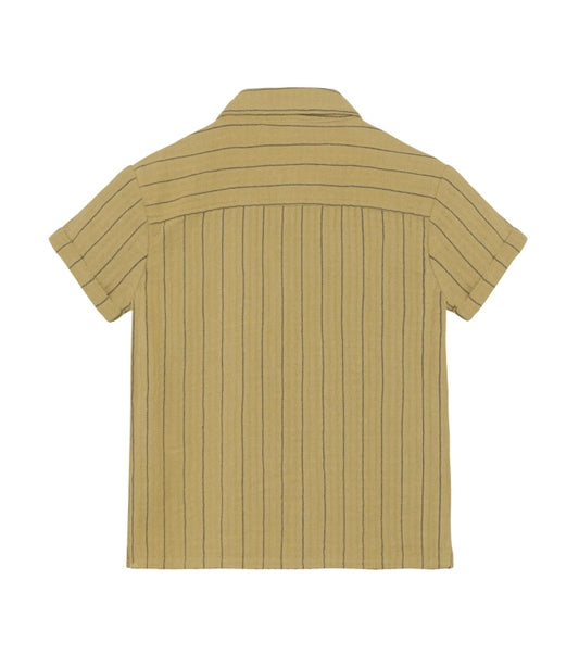 Daily7 Overhemd Small Stripe Pale Olive Green