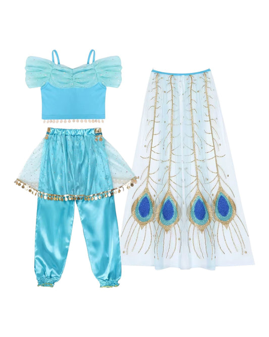 Jasmine Prinsessen Kostuum - Arabische Nachten 3-delig Set
