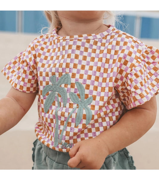 Your Wishes - Mini check - Ruffle shirt - multicolor ruitjes