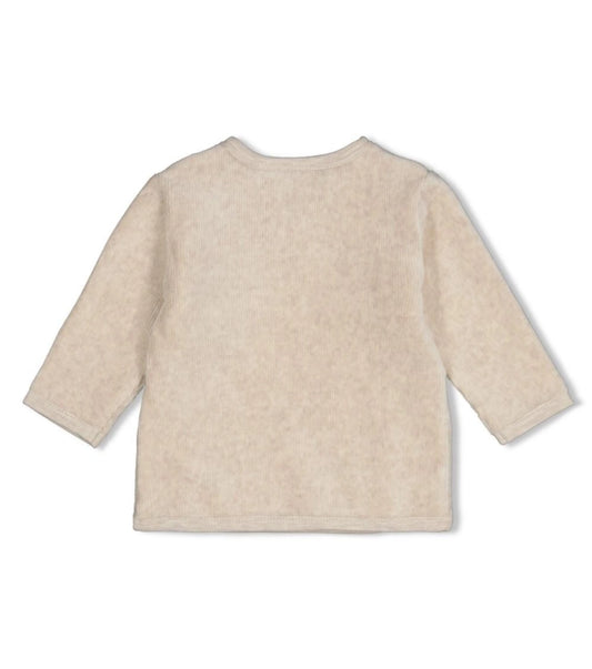 Feetje Overslagshirt velours rib - The Cuddle Company taupe melange