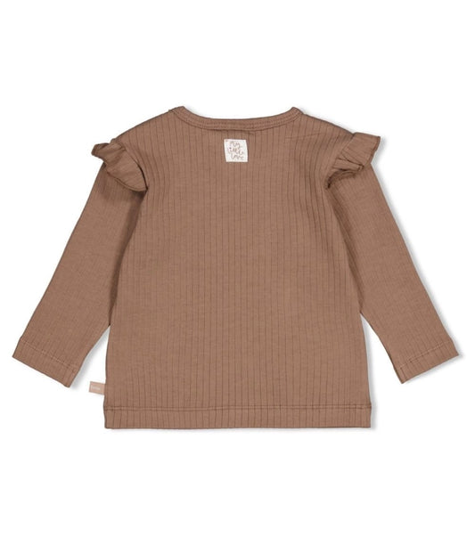 Feetje Longsleeve rib - My Little Love Taupe