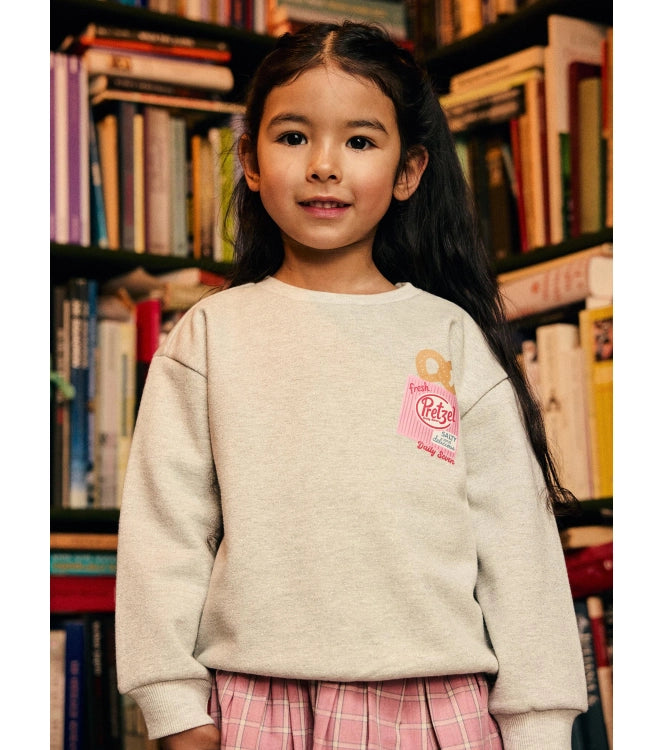 Daily7 Sweater Backprint Light Grey Melange