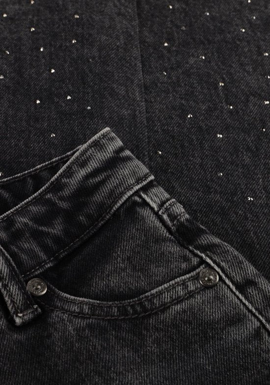 Your Wishes Stretch Denim | Wide Leg Glitter Jeans | Acid Grey