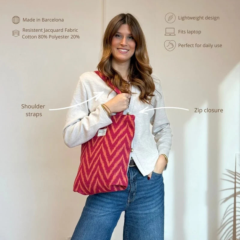 De la Mur Line - Tote Bag met rits FUEGO