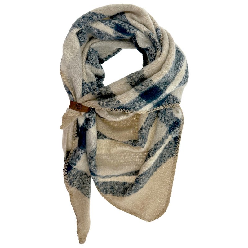LOT83 - Sjaal Nina Ruit - Donkerblauw