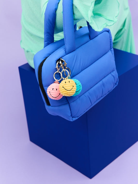 Smiley Keychain ECO Corduroy - 4,5 cm Yellow