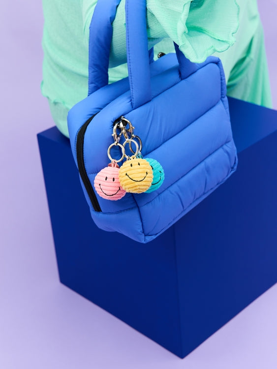 Smiley Keychain ECO Corduroy - 4,5 cm Yellow