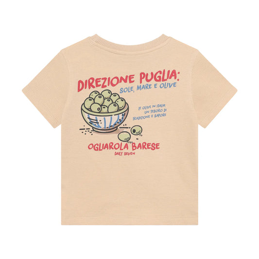 Daily 7 T-shirt Backprint | Latte Sand