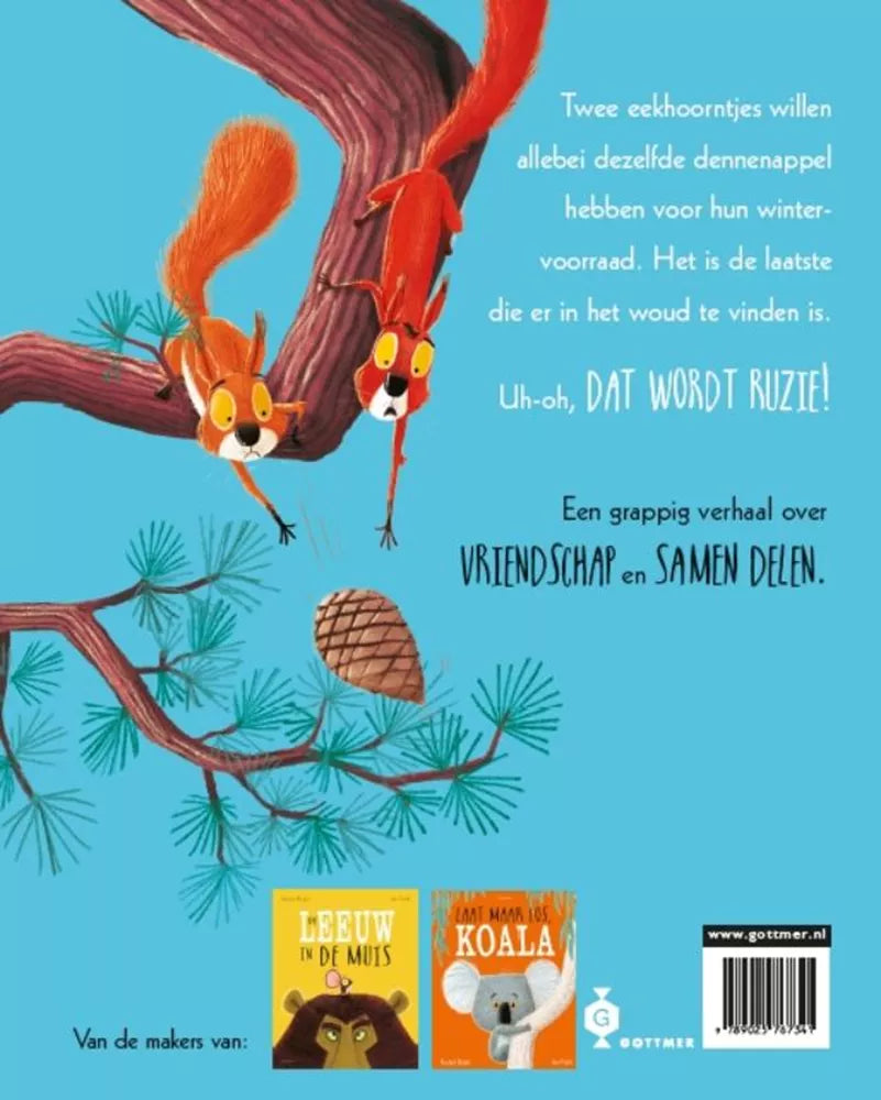 Twee vechtende eekhoorntjes. 3+