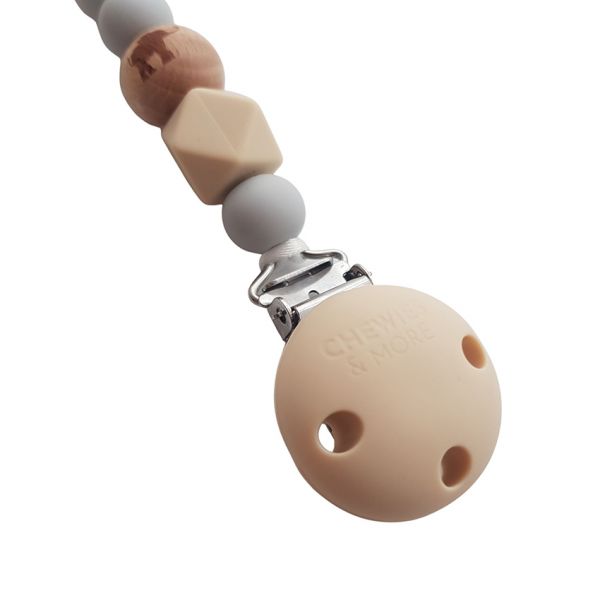 Chewies & More Speenkoord - Animal Elephant - Light Grey