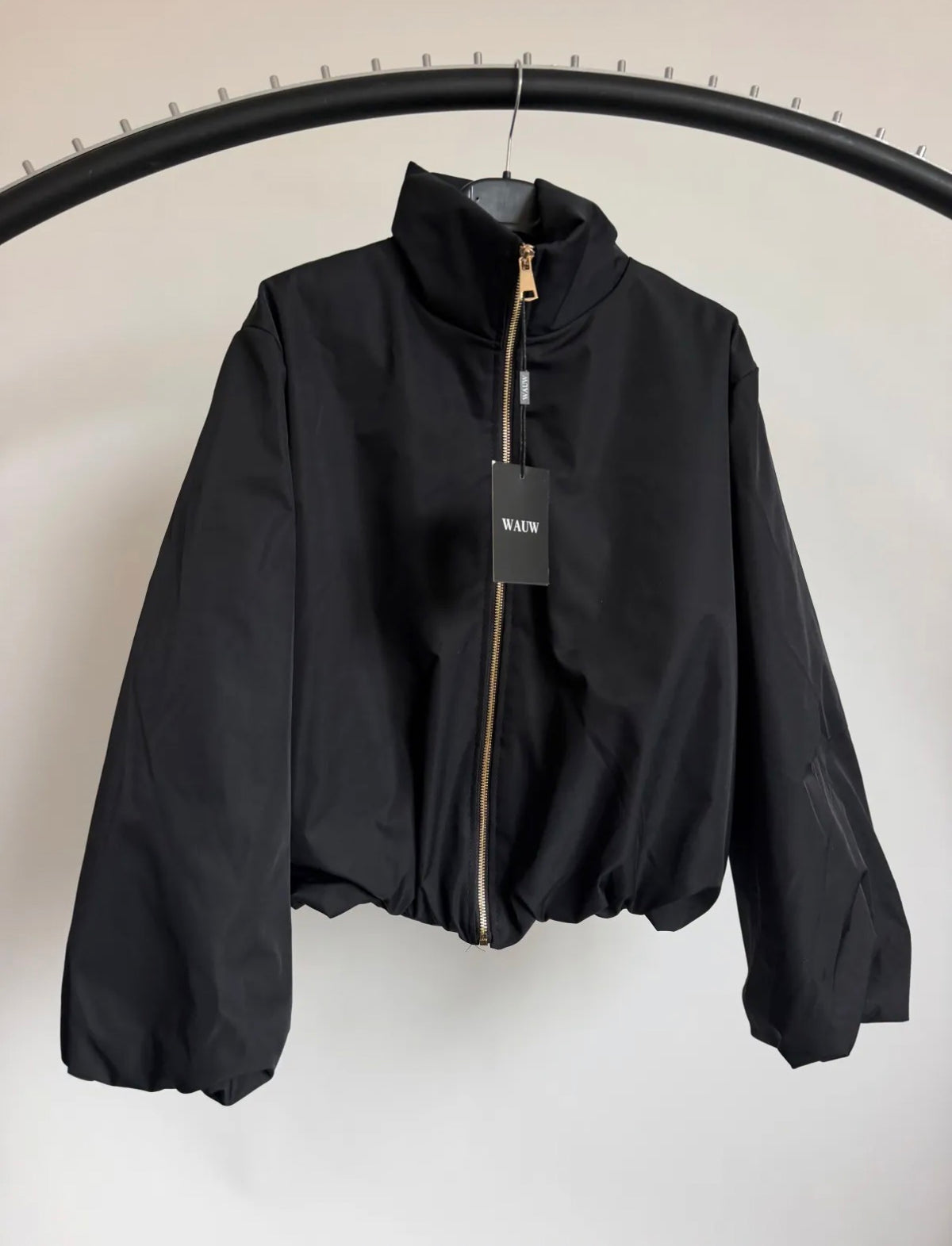 Wauw Fashion gevoerd jasje zwart met kraag