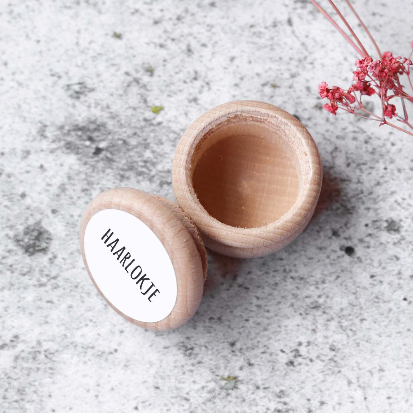 Melktandjes | eerste haarlokje bewaardoosje (set) | opdruk sticker