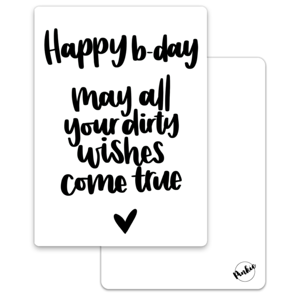 Pinkie Kaart “Happy B-day”
