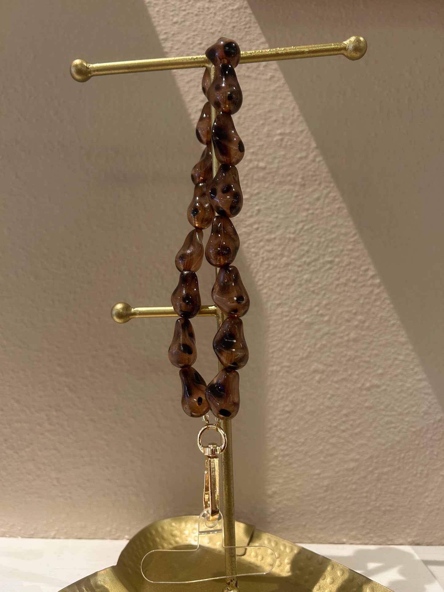 Universeel telefoonkoord panter ovaal