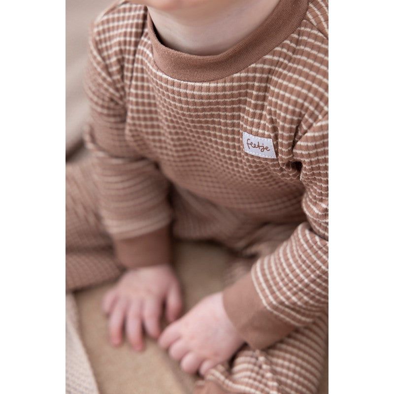 Feetje wafel pyjama bruin
