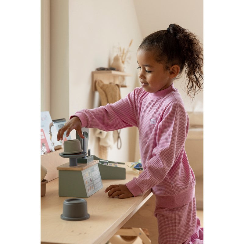 Feetje wafelpyjama roze melange vanaf maat 92