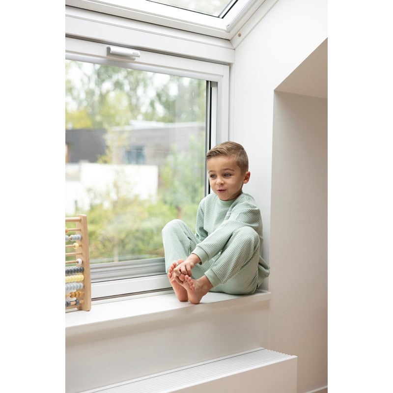 Feetje wafel pyjama Groen Melange vanaf maat 92