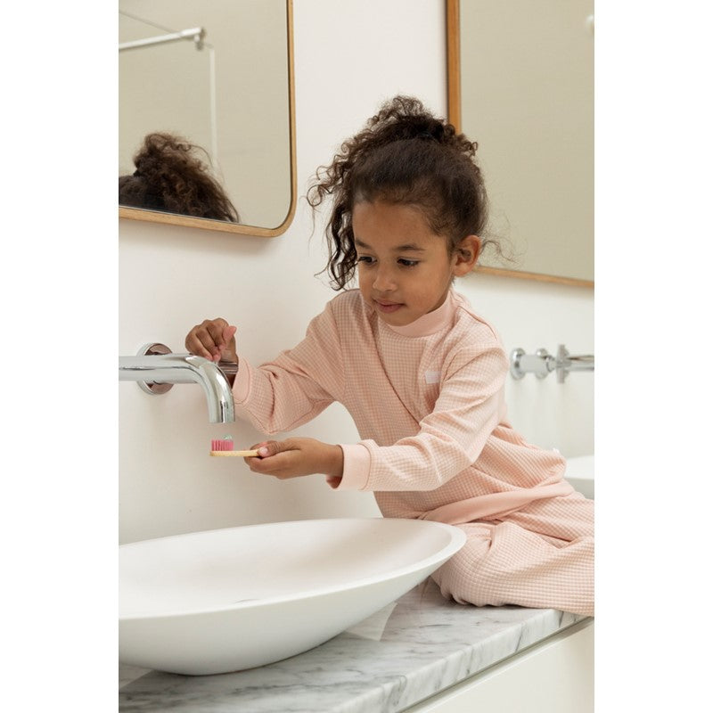 Feetje wafel pyjama oud roze - vanaf maat 92