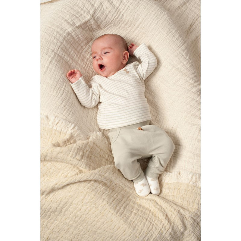 Feetje Longsleeve rib met streep - Elephant