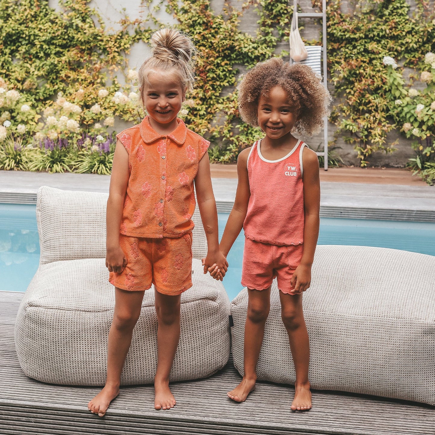 Your Wishes Flower Terry | Summer Vest | Coral