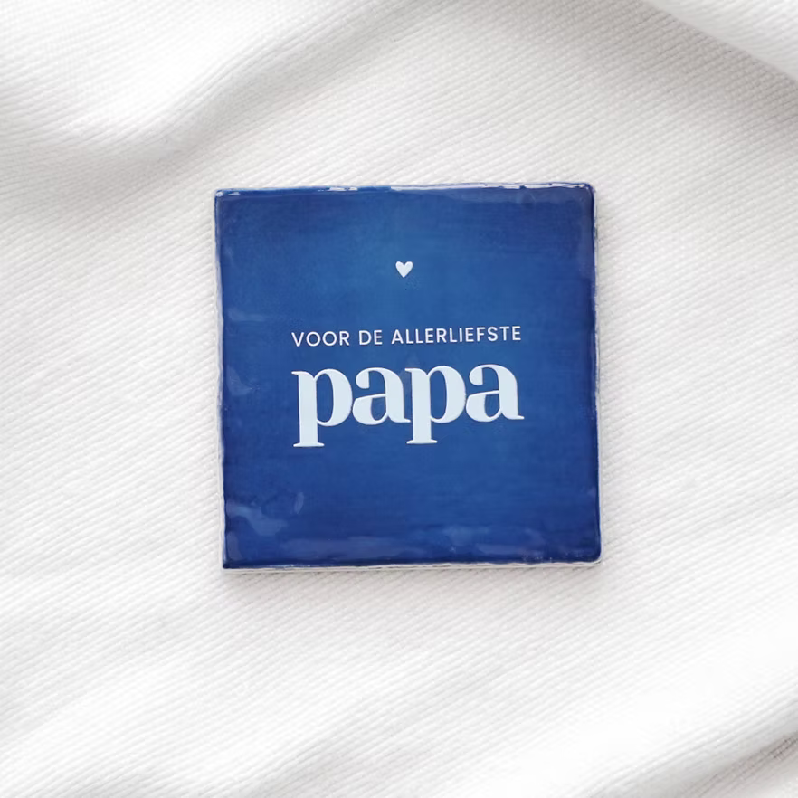 Tegeltje "voor de allerliefste papa" blauw