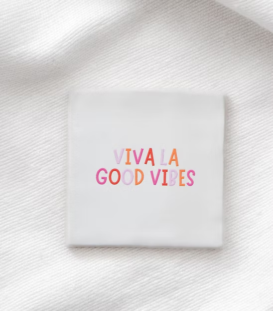 Tegeltje "Viva la good vibes" wit