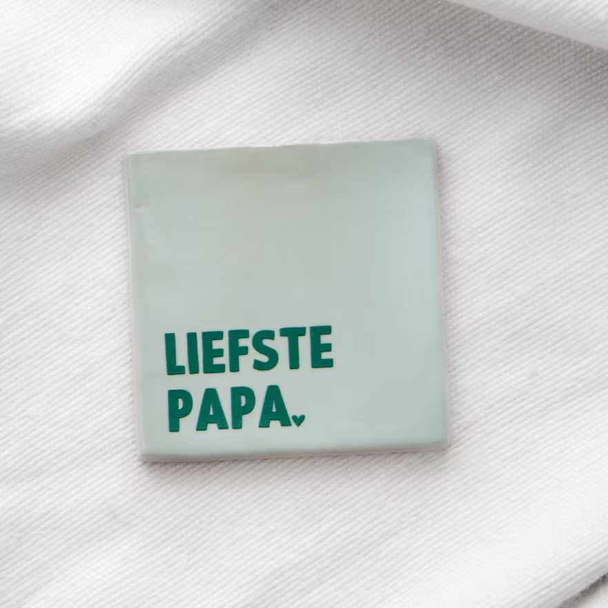 Tegeltje "liefste papa" groen