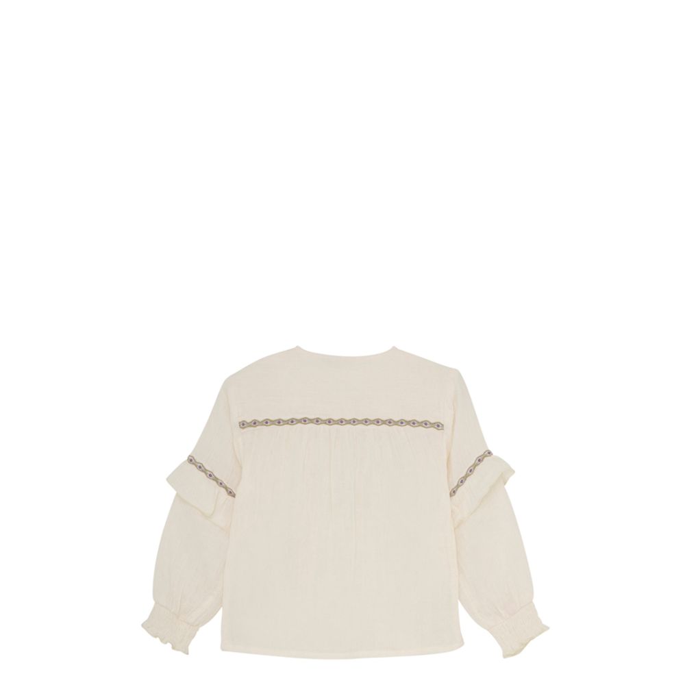 Daily 7 - Shirt Longsleeve Ruffle Off White