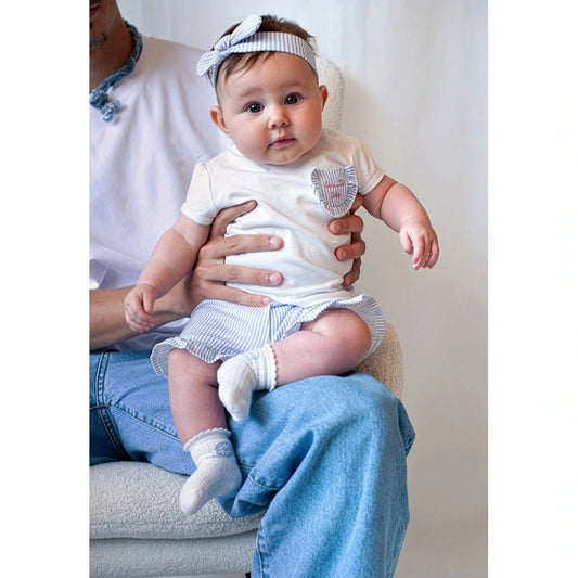 Feetje - Korte broek - short streep crinkle - Sea La Vie Lavendel