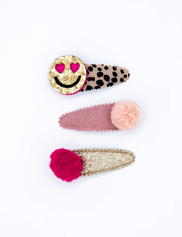 Colori Ribelle - Haarspeldjes smiley goud