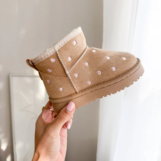 Heart Boots - Beige kids