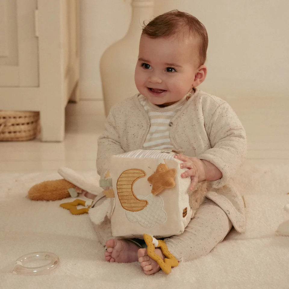 Little Dutch - Activiteitenkubus - Beige - Newborn Naturals