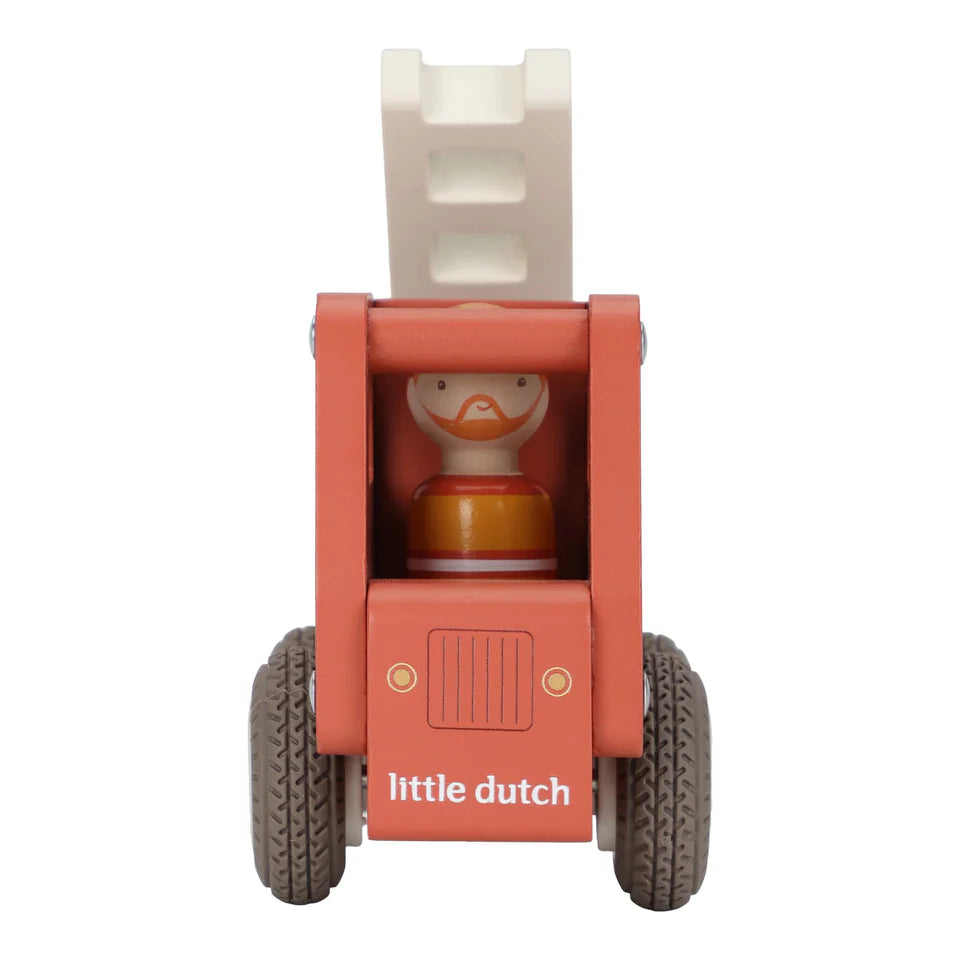 Little Dutch - Houten brandweerwagen – Rood