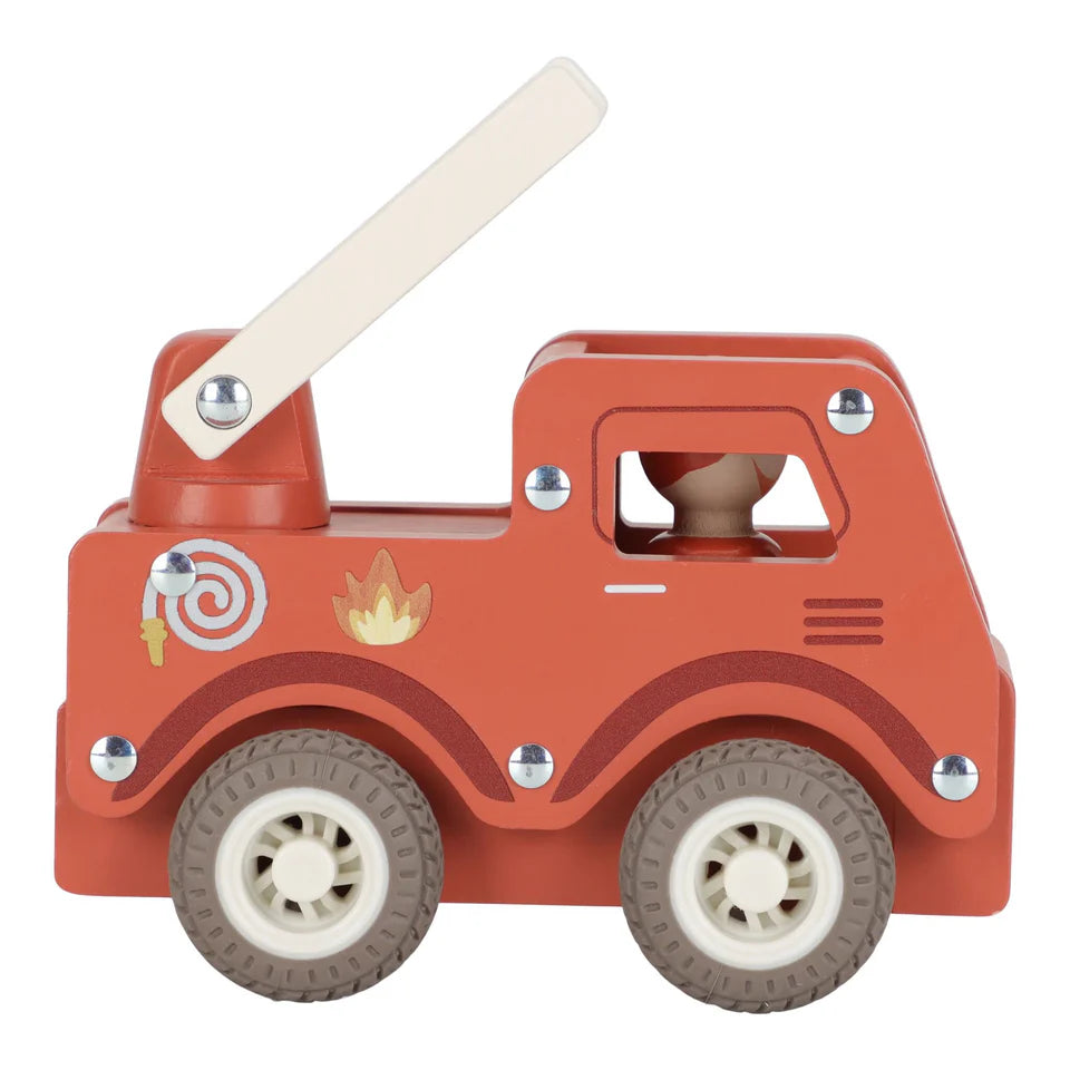 Little Dutch - Houten brandweerwagen – Rood