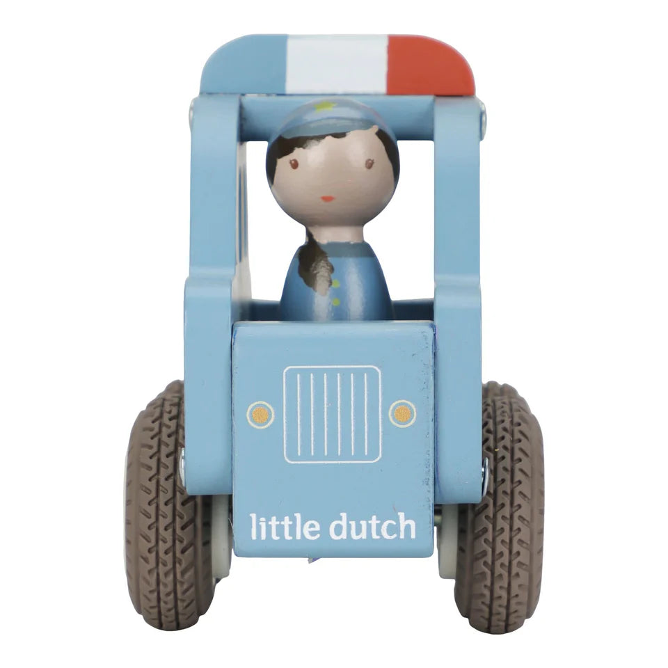 Little Dutch - Houten politiewagen - blauw