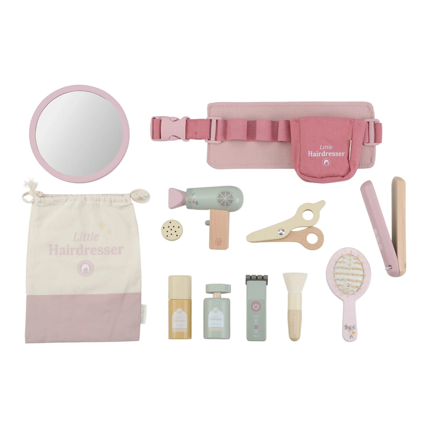 Little Dutch - Houten kappersset – Roze – Essentials