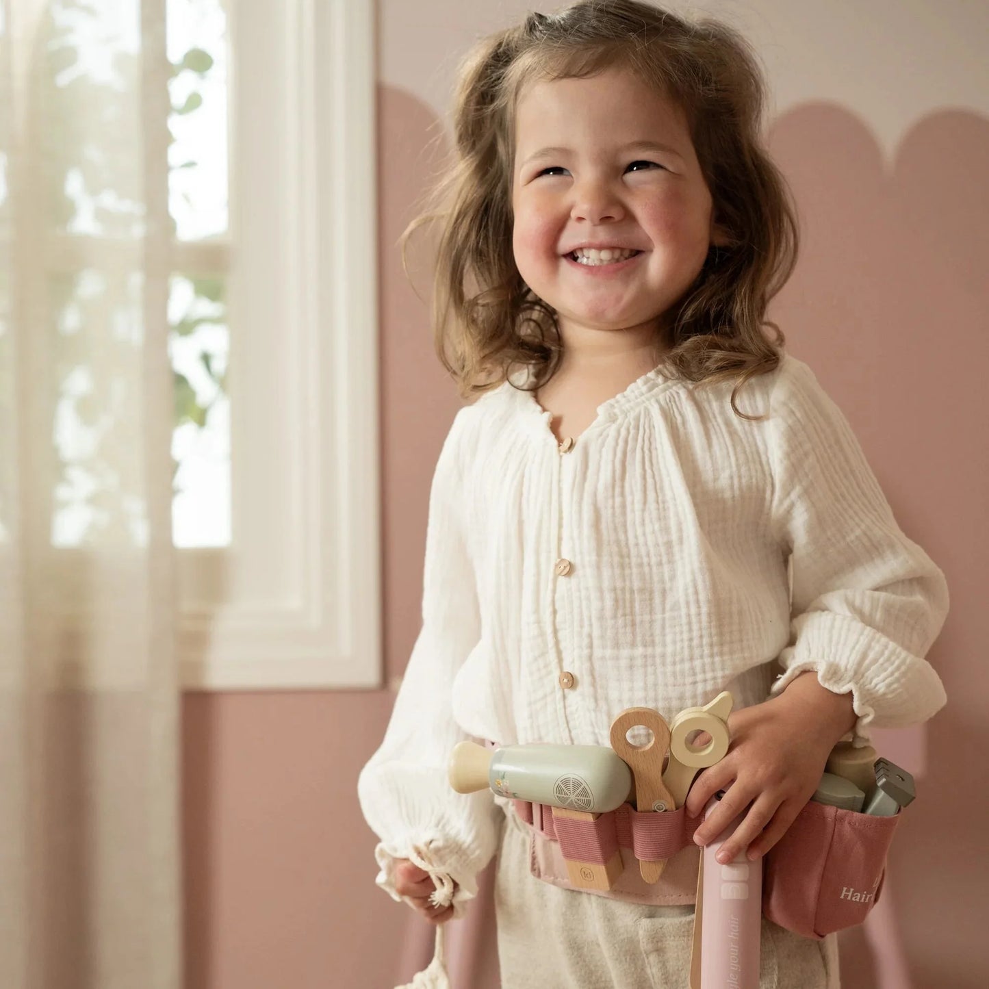 Little Dutch - Houten kappersset – Roze – Essentials