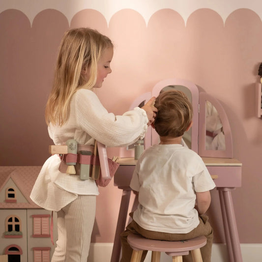 Little Dutch - Houten kappersset – Roze – Essentials