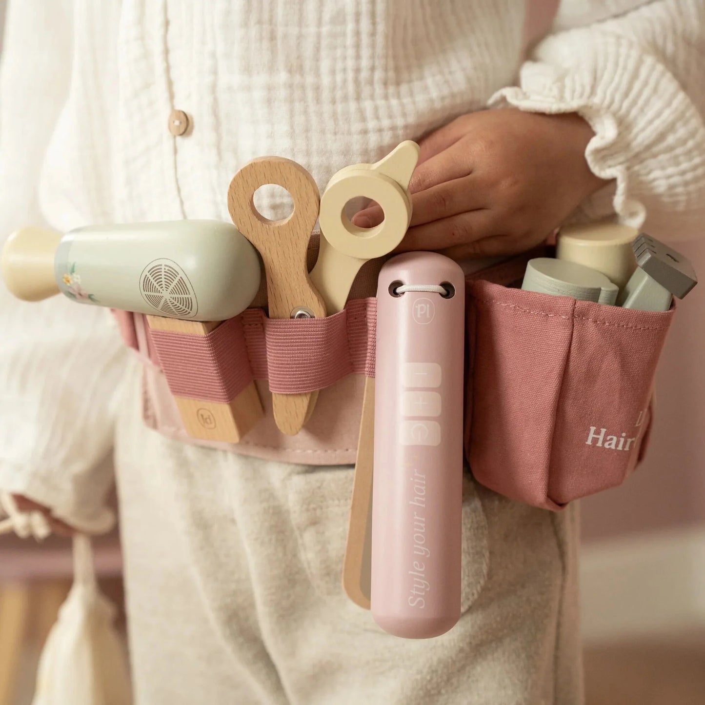 Little Dutch - Houten kappersset – Roze – Essentials